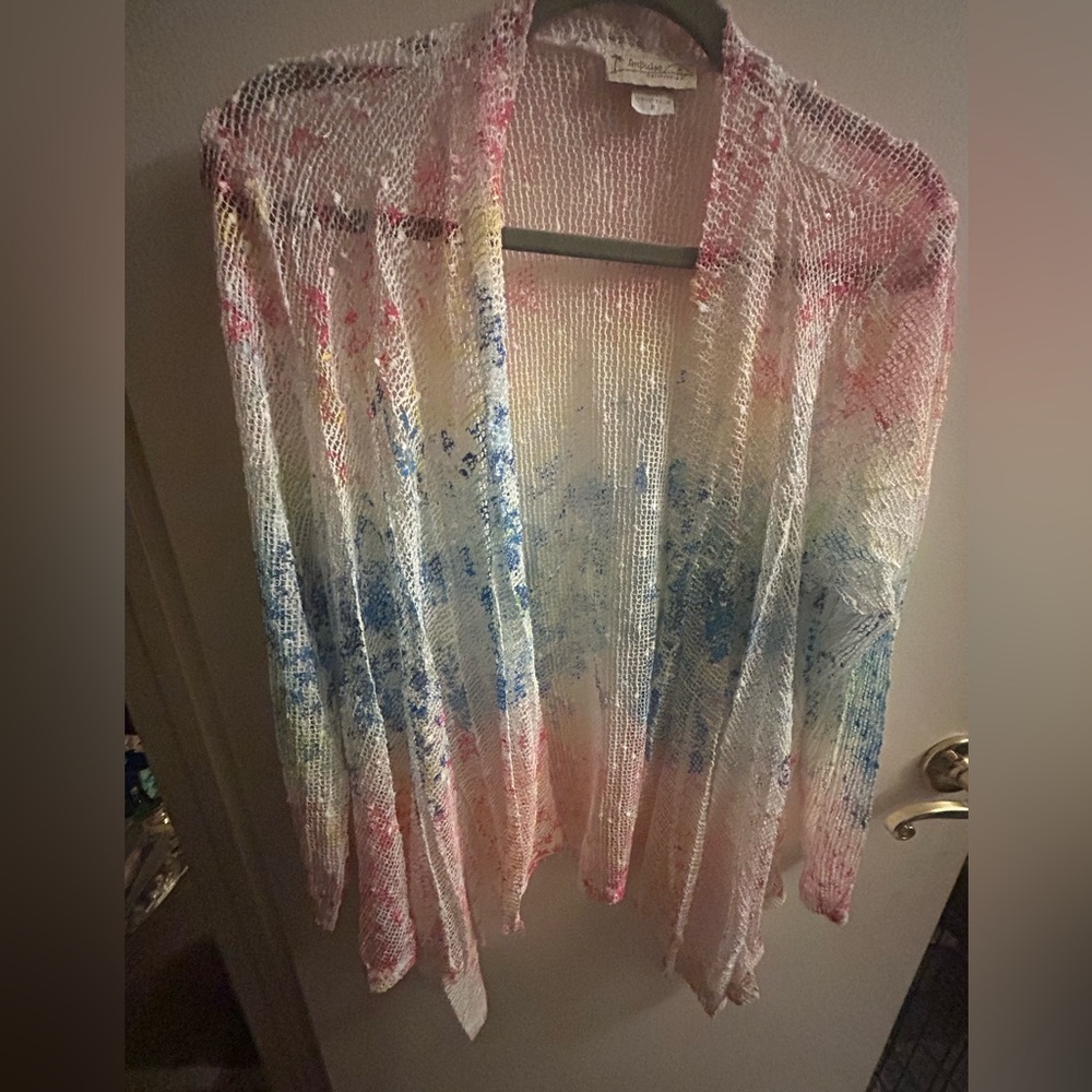 Impulse California Women's Watercolor Cardigan Set